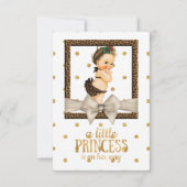 Goud en Leopard Print Meisjes Baby shower Kaart (Voorkant)