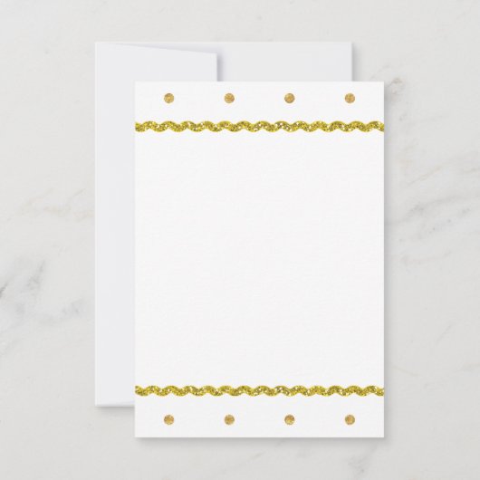 Goud en Leopard Print Meisjes Baby shower Kaart (Achterkant)