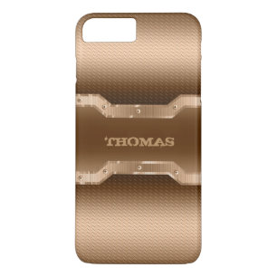 Goud en lichtbruin geborsteld metaal look Case-Mate iPhone case