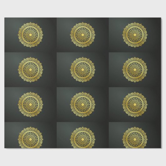 Goud en Mandala Cadeaupapier (Vlak)