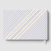 Goud en marine anker strepen nautische bruiloft gastenboek (Achterkant)