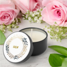 Goud en Marine Hexagon Krans Kalm