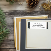 Goud en Marine Holly Retour Adres