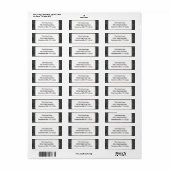 Goud en Marine Holly Retour Adres Etiket (Full Sheet)