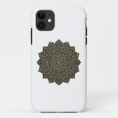 Goud en marine mandala Case-Mate iPhone case (Achterkant)