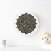 Goud en marine mandala grote klok (Huis)