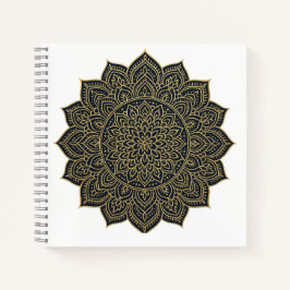 Goud en marine mandala notitieboek