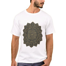 Goud en marine mandala