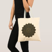 Goud en marine mandala tote bag (Voorkant (product))