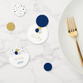 Goud en marineblauw Baby shower Confetti (Groep)