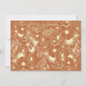 Goud en Marineblauw Bruiloft Save The Date (Achterkant)