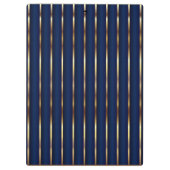 Goud en marineblauw Stripes Klembord (Achterkant)