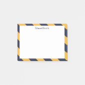 Goud en marineblauw Stripes op maat Post-it® Notes (Voorkant)