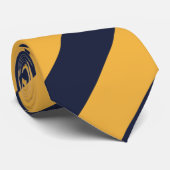 Goud en marineblauw Stripes Stropdas (Opgerold)