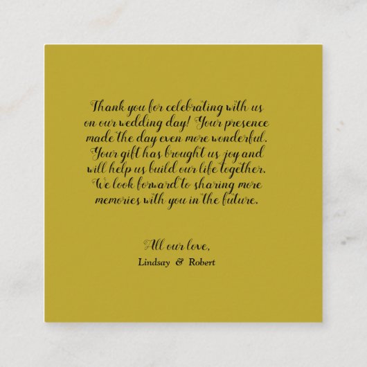 Goud en marineblauwe Indische stijl enveloppe Informatiekaartje (Achterkant)