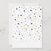 Goud en marineloons Modern Adult Birthday Party Kaart (Achterkant)