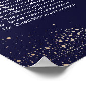 Goud en marineseizoen - nachtzeegras poster (Hoek)