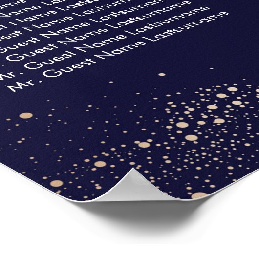 Goud en marineseizoen - nachtzeegras poster (Hoek)