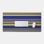 Goud en marinestrepen met patroon bureaumat (Keyboard & Muis)