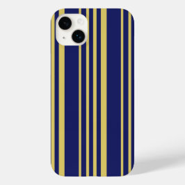 Goud en marinestrepen met patroon Case-Mate iPhone 14 plus hoesje