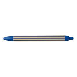 Goud en marinestrepen met patroon zwarte inkt pen