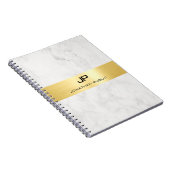 Goud en marmer Elegant Eenvoudige Moderne Sjabloon Notitieboek (Rechterzijde)