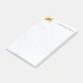 Goud en marmer Elegant Modern Eenvoudige Sjabloon Post-it® Notes (Schuin)