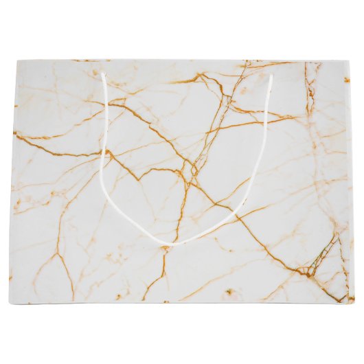 Goud en marmer groot cadeauzakje (Voorkant)