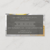 Goud en marmer Haar & Make-up Visitekaartje (Achterkant)