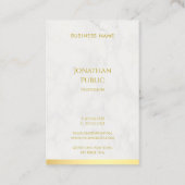 Goud en Marmer Handgeschreven Naam Modern Elegant Visitekaartje (Achterkant)