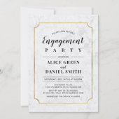 Goud en marmer | Klassieke weddenschap Kaart (Voorkant)