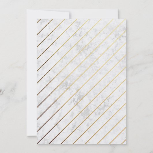 Goud en marmer | Klassieke weddenschap Kaart (Achterkant)