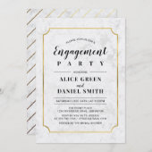 Goud en marmer | Klassieke weddenschap Kaart (Voorkant / Achterkant)