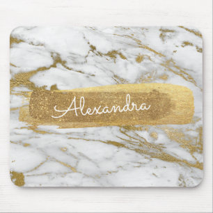 Goud en marmer met Gold Foil en Glitter Muismat