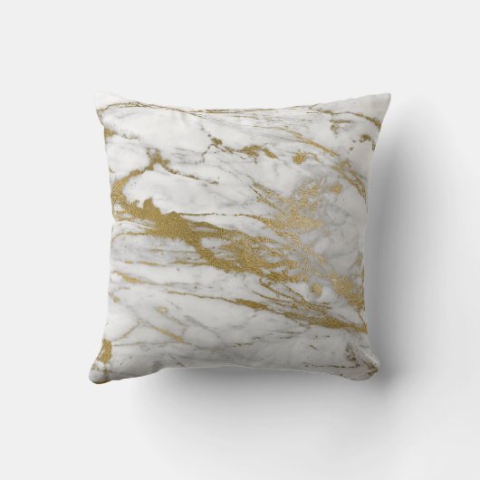 Goud en Marmer met Gouden Folie en Glitter Kussen (Achterkant)