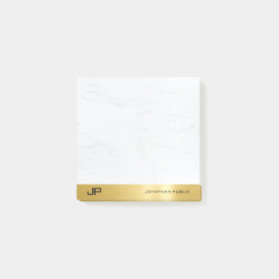 Goud en Marmer Modern Elegant Eenvoudige Sjabloon Post-it® Notes