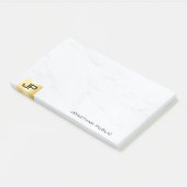Goud en Marmer Moderne Eenvoudige Sjabloon Elegant Post-it® Notes (Schuin)