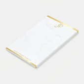 Goud en Marmer Moderne Eenvoudige Sjabloon Elegant Post-it® Notes (Schuin)