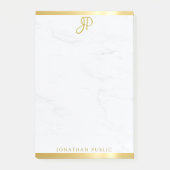 Goud en Marmer Moderne Eenvoudige Sjabloon Elegant Post-it® Notes (Voorkant)