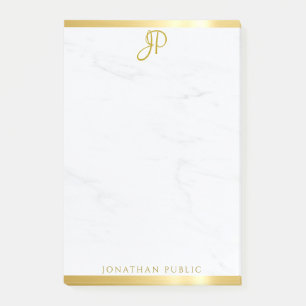 Goud en Marmer Moderne Eenvoudige Sjabloon Elegant Post-it® Notes