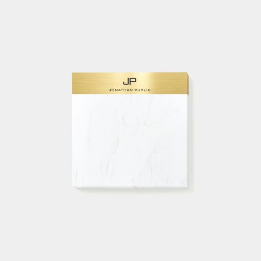 Goud en marmer, moderne eenvoudige Sjabloon Post-it® Notes (Voorkant)