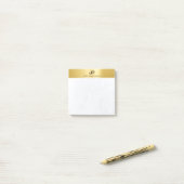 Goud en marmer, moderne eenvoudige Sjabloon Post-it® Notes (Op bureau)