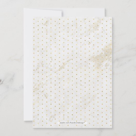 Goud en marmer | Pensioneringspartij voor moderne Kaart (Achterkant)