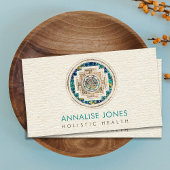 Goud en marmer Sri Yantra / Sri Chakra Dot Art Visitekaartje