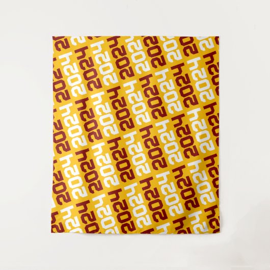 Goud en Maroon Afstuderen Achtergrond Wandkleed (Voorkant)