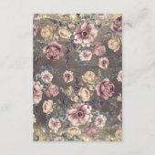 Goud en Mauve rustieke bruiloft informatie Gast Informatiekaartje (Achterkant)