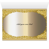 Goud en Metalen look Tafel Plaats Kaart (Binenzijde Horizontaal (Onderkant))