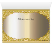 Goud en Metalen look Tafel Plaats Kaart Menu (Binenzijde Horizontaal (Onderkant))