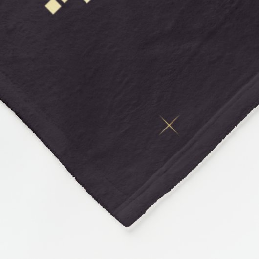 Goud en midderblauw landschap met vuurwerk fleece deken (Hoek)