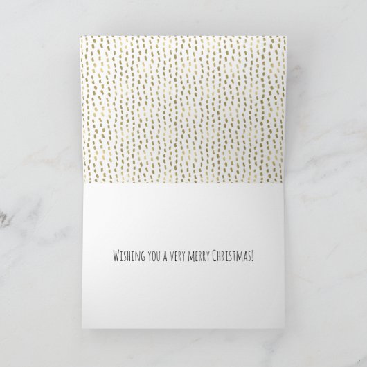 Goud en Mint Glam Stippen vrolijk en helder Feestdagen Kaart (Binnen)
